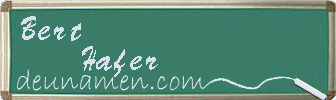 Bert Hafer Visitenkarte